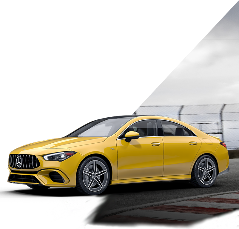 Yellow Mercedes-AMG CLA 45 Coupe